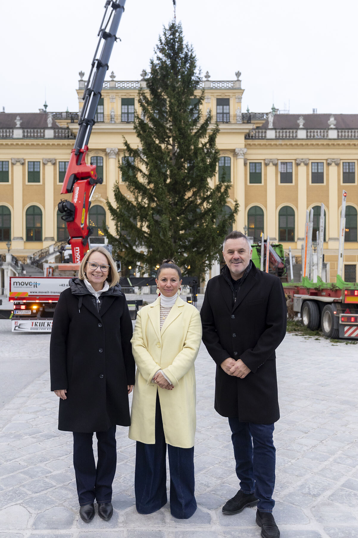 Ankunft Weihnachtsbaum in Schönbrunn (1)