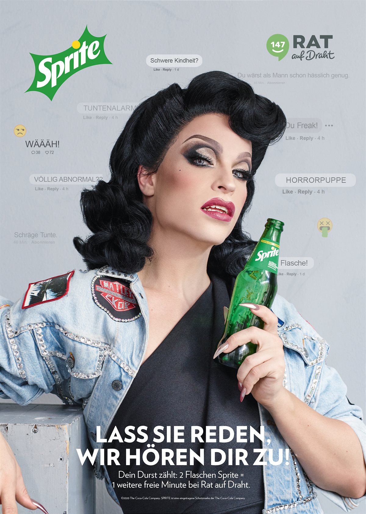 Sprite Lass Sie reden Sujet mit Tamara Mascara