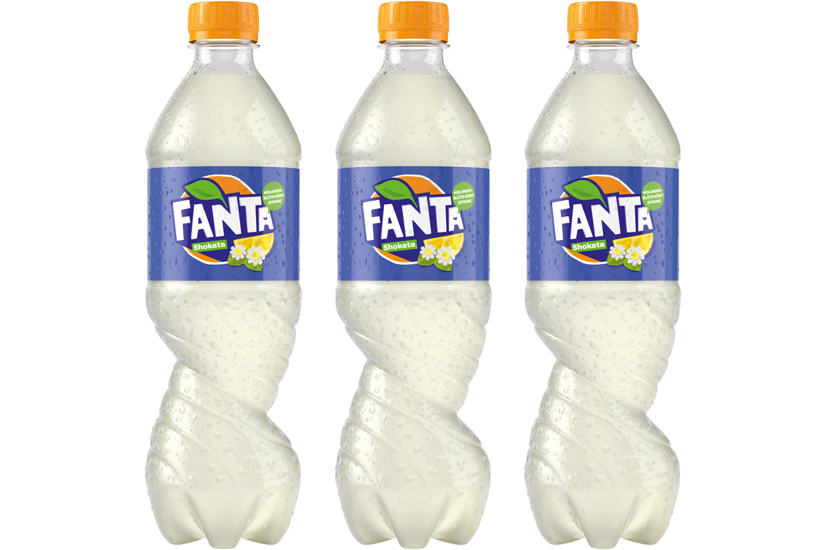 Nachhaltige transparente Flasche bei Fanta Shokata
