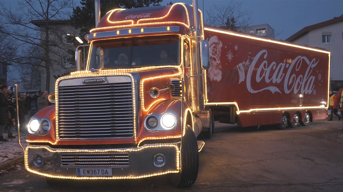 Der Coca-Cola Weihnachtsmann war in Linz