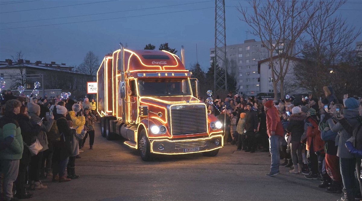 Der Coca-Cola Weihnachtsmann war in Linz