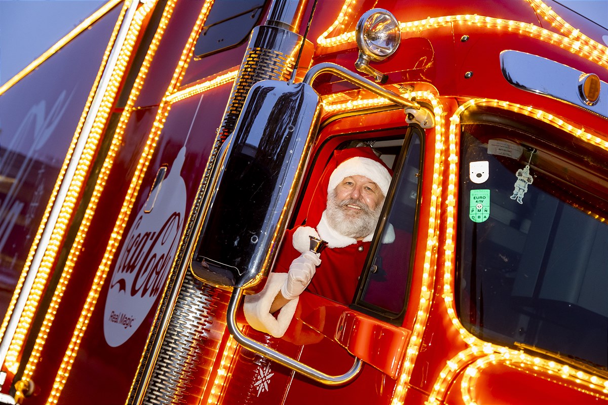 Der Coca-Cola Weihnachtsmann war in Linz