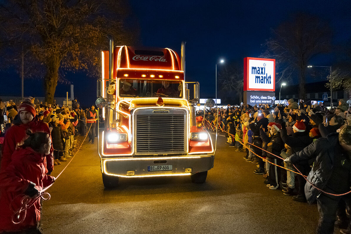 Coca-Cola Weihnachtstruck in Oberösterreich