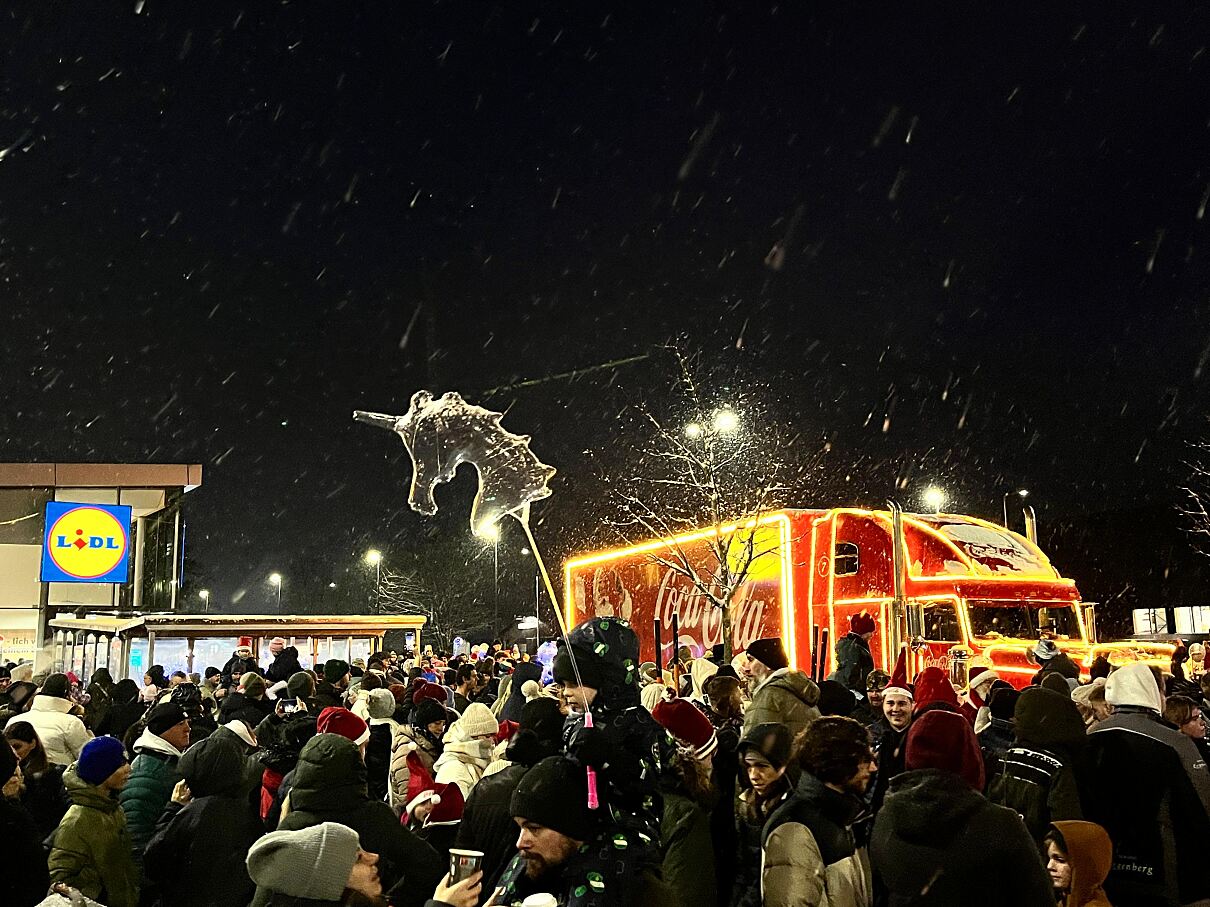 Coca-Cola Weihnachtstruck in Oberösterreich