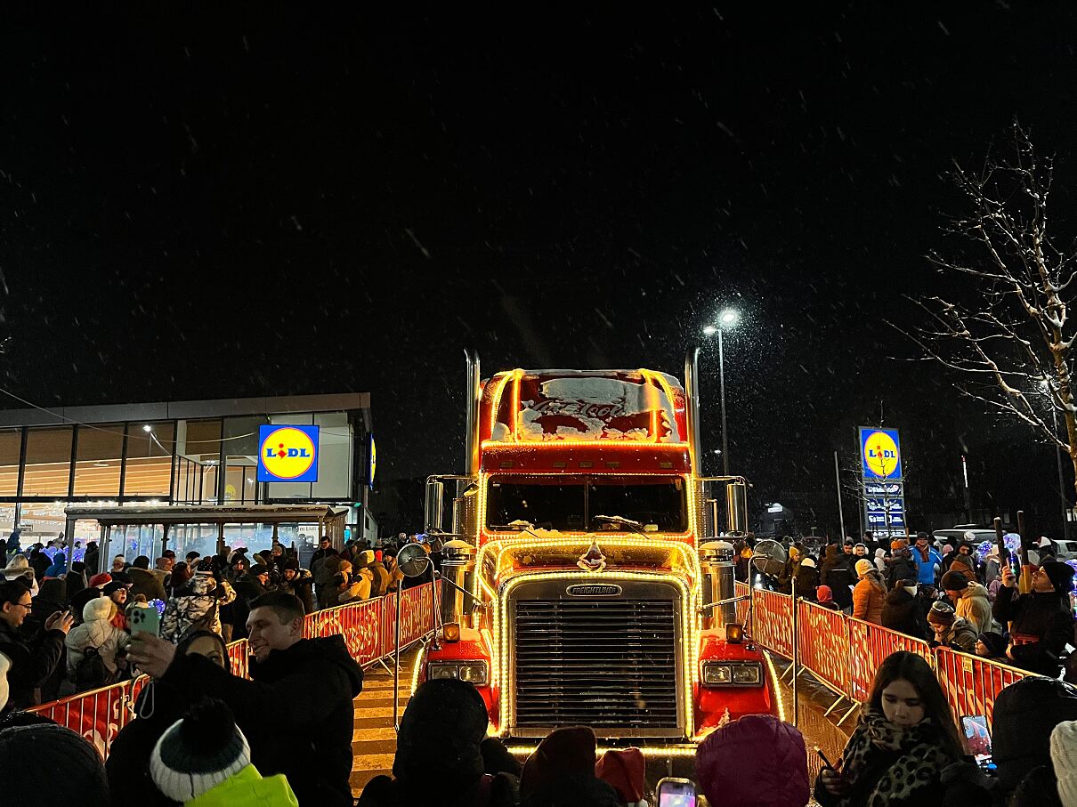Coca-Cola Weihnachtstruck in Oberösterreich