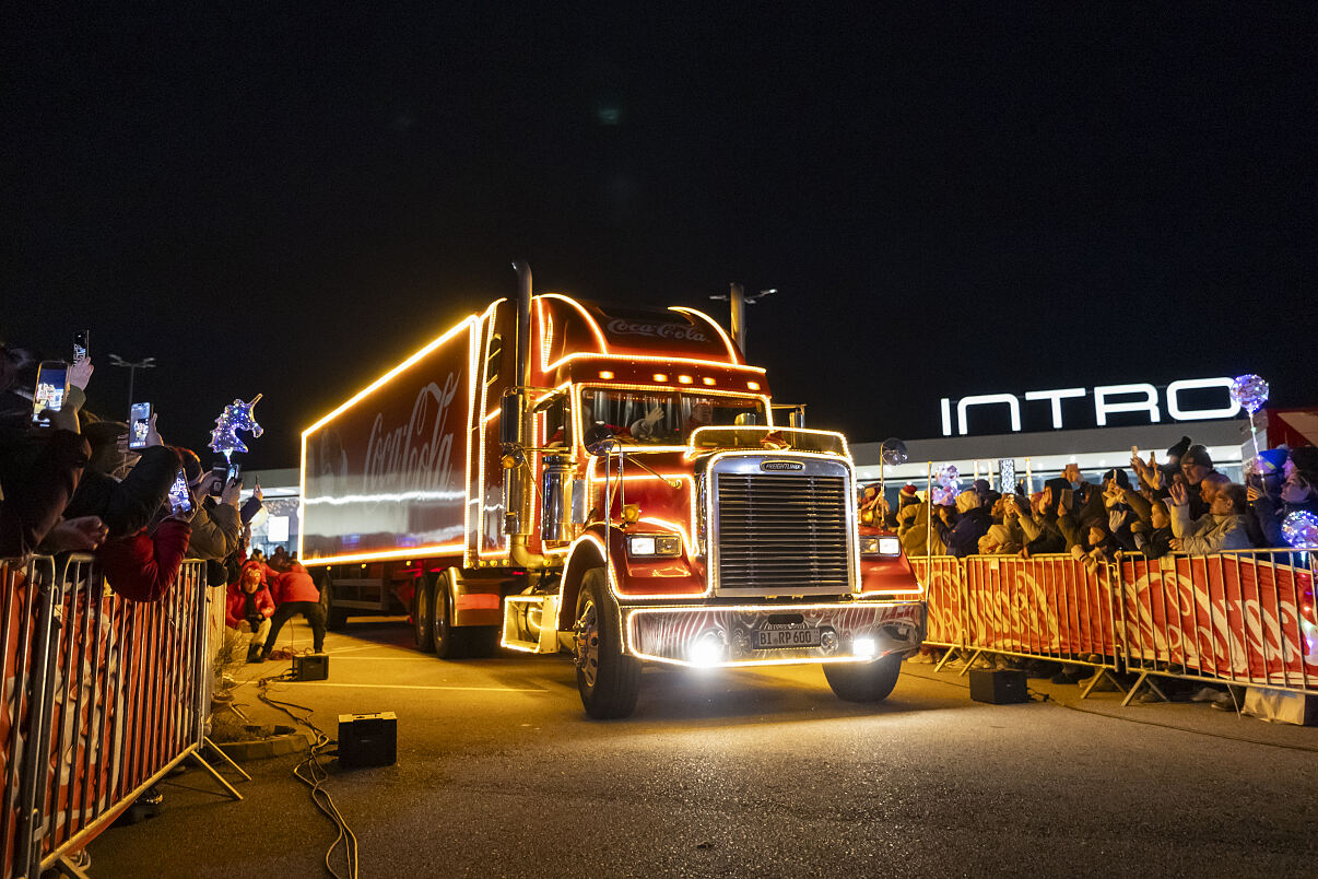 Der Coca-Cola Weihnachtstruck in Siegendorf