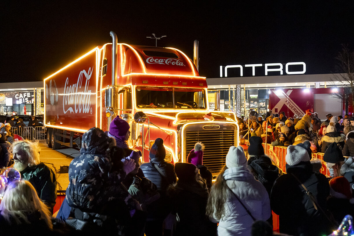 Der Coca-Cola Weihnachtstruck in Siegendorf