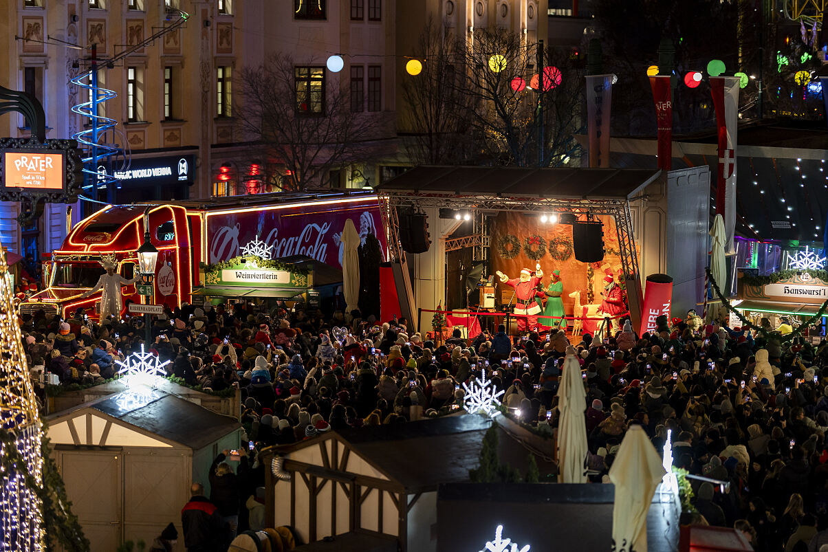 Coca-Cola Weihnachtstruck in Wien