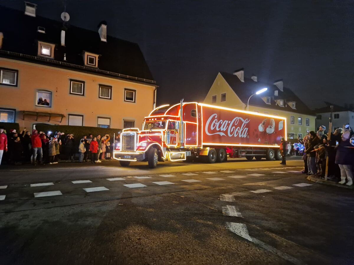 Der Coca-Cola Weihnachstruck in Deutschlandsberg