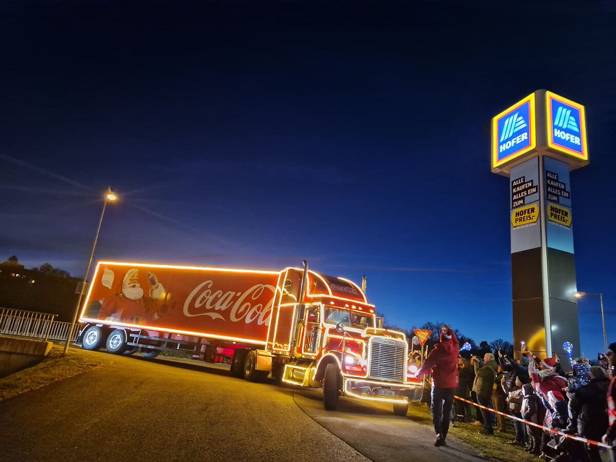 Der Coca-Cola Weihnachtstruck in Fürstenfeld