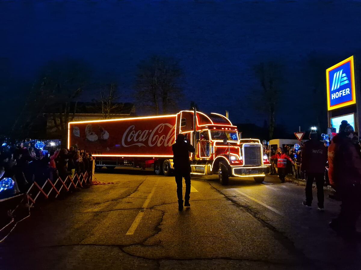 Der Coca-Cola Weihnachtstruck in Villach