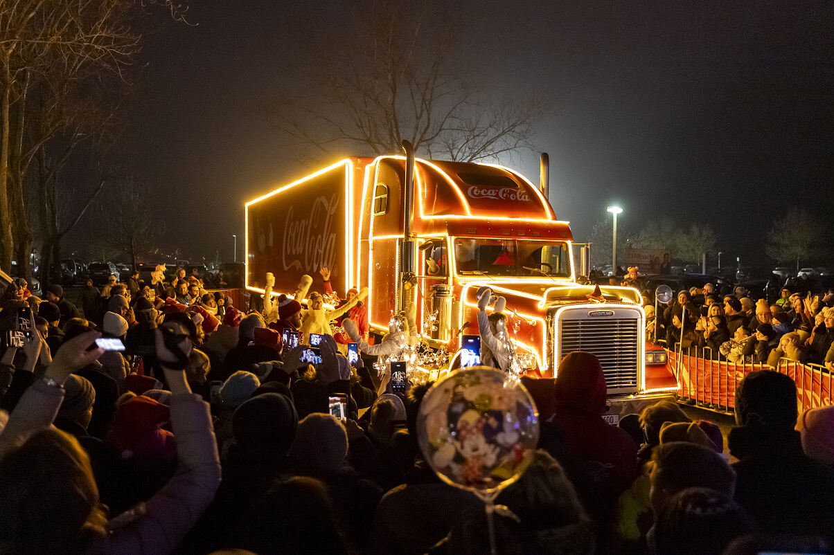 Der Coco-Cola Weihnachtstruck in Mörbisch am See