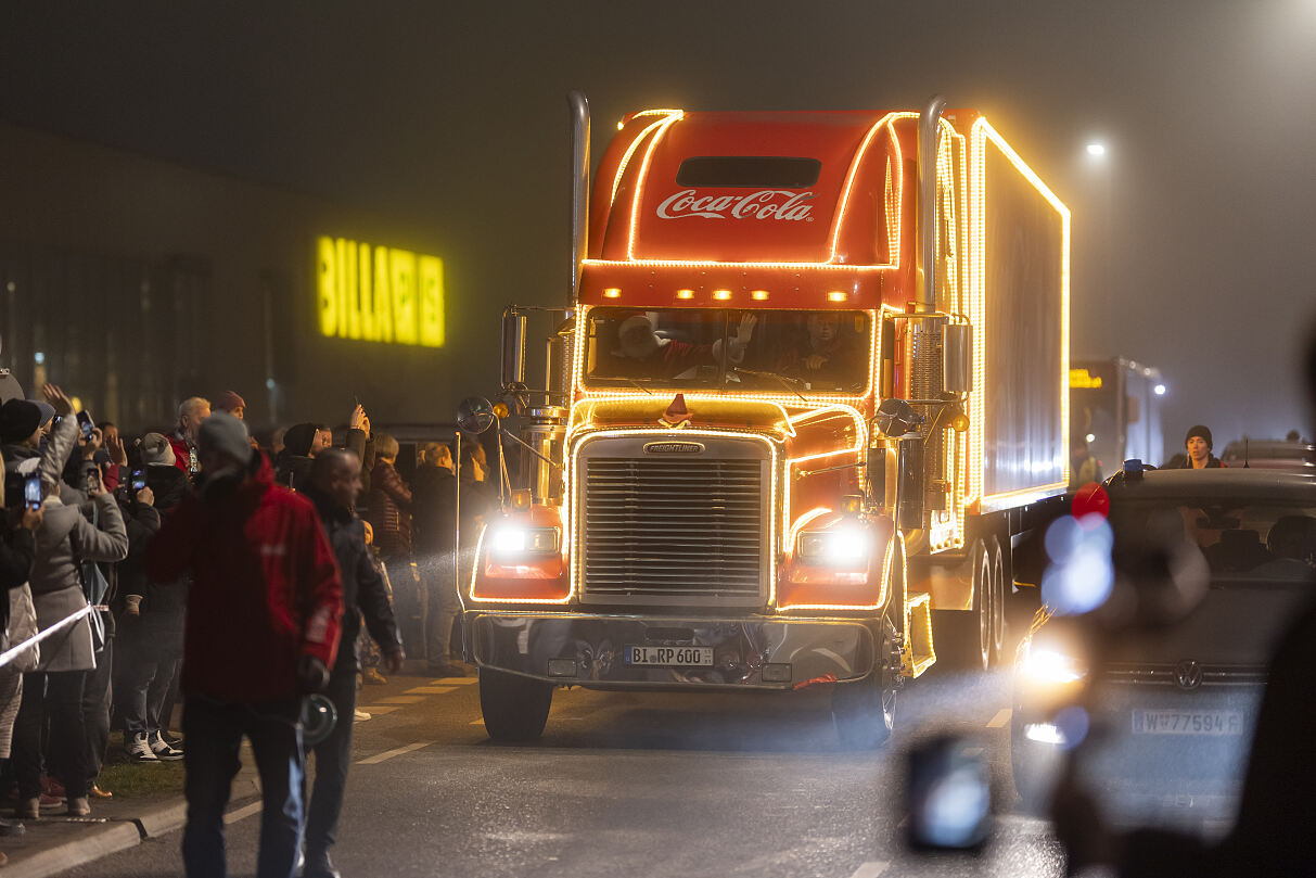 Der Coca-Cola Weihnachtsmann in Niederösterreich